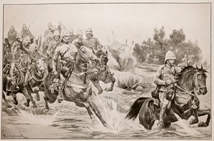 Der große Vormarsch: Königliche Pferdeartillerie (Kavalleriedivision) überquert den Vaal von Richard Caton Woodville junior