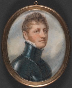 Porträt eines Mannes in Rüstung von Richard Cosway