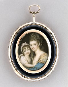 Porträt einer Mutter und Tochter, ca. 1765-70