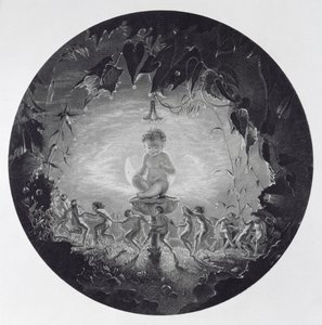 Puck und die Feen, graviert von William Home Lizars (1788-1859)