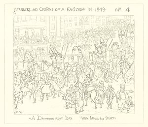 1849, Ein Tag im Salon, St. James Street von Richard Doyle