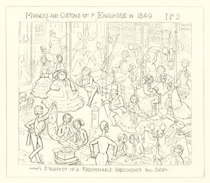 1849, Eine Aussicht auf ein modisches Kurzwarenladen von Richard Doyle