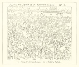 1849, Eine Ansicht der Epsom Downs am Derby-Tag von Richard Doyle