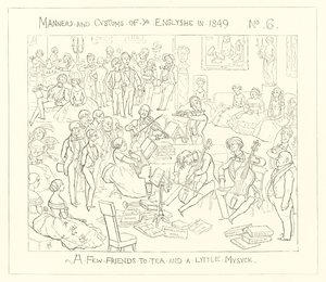 1849, Ein paar Freunde zum Tee und ein wenig Musik von Richard Doyle