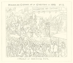 1849, Eine Aussicht auf den Greenwich Jahrmarkt von Richard Doyle