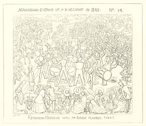1849, Kensington Gardens mit der spielenden Band von Richard Doyle
