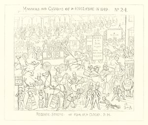 1849, Regent Street um vier Uhr nachmittags von Richard Doyle