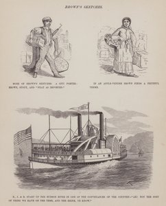 Seite aus The American Tour of Messrs Brown, Jones and Robinson (Gravur) von Richard Doyle