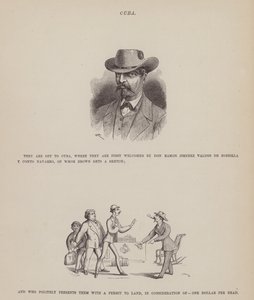 Seite aus Die amerikanische Tour von Messrs Brown, Jones und Robinson (Gravur) von Richard Doyle