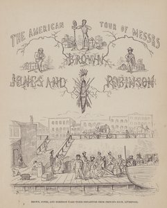 Seite aus Die amerikanische Tour von Herrn Brown, Jones und Robinson von Richard Doyle