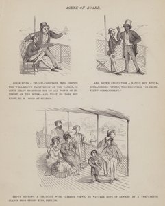 Seite aus Die amerikanische Tour von Herrn Brown, Jones und Robinson (Gravur) von Richard Doyle