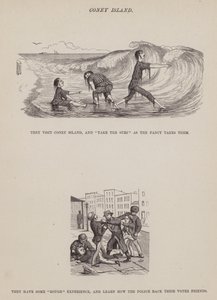 Seite aus Die amerikanische Tour von Herrn Brown, Jones und Robinson (Gravur)