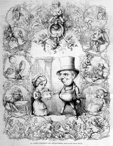 Valentinstag in England gefeiert. Illustration von Richard Doyle (1824 - 1883).