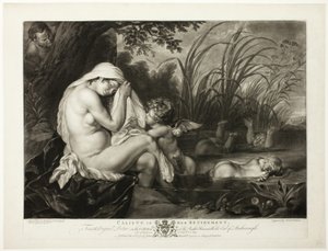 Calisto in ihrem Rückzugsort von Richard Earlom