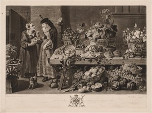 Die vier Märkte: Der Obstmarkt, 1775 von Richard Earlom