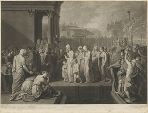 Agrippina landet in Brindisi mit den Aschen des Germanicus