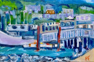 Gangway und Boot, Tiburon