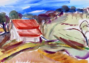 Haus mit rotem Dach, Sonoma, 2018