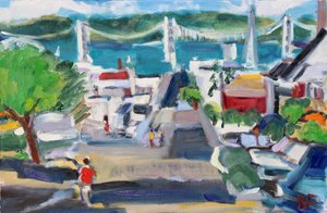 Blick auf die Bucht von Russian Hill von Richard Fox