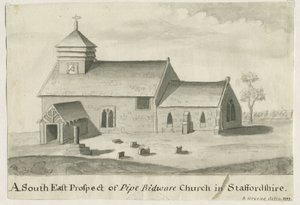 Pipe Ridware Kirche: Sepiazeichnung, 1777