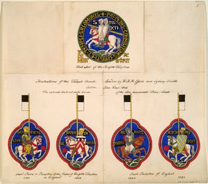 Siegel der Tempelritter von 1180, 1203, 1224, 1234, 1845 von Richard Hamilton Essex