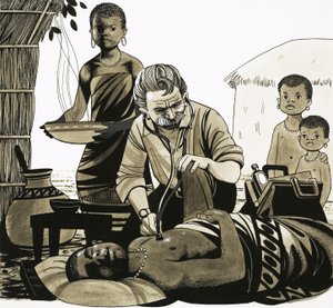 Ein Mann mit einer Mission: Der musikalische Doktor (Albert Schweitzer) (Illustration)
