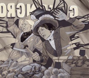 Suffragetten, die Fenster zerbrechen