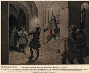 Friedrich der Große von Preußen am Abend nach der Schlacht von Leuthen