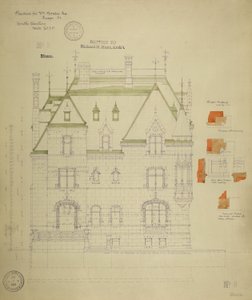 William Borden Residenz, Chicago, Illinois, Südfassade von Richard Morris Hunt