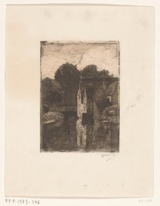 Häuser am Wasser von Richard Nicolaüs Roland Holst (signed by artist)