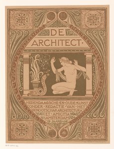 Umschlagentwurf für: De Architect, 1911 von Richard Nicolaüs Roland Holst (signed by artist)