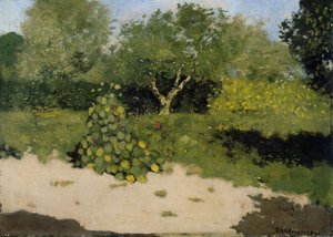 Ecke eines Gartens mit Kapuzinerkresse von Richard Nicolaüs Roland Holst