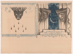 Umschlagentwurf für: Wendingen, Maskernummer, 1920