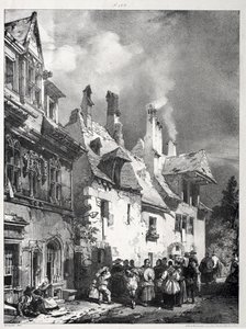 Straße am Stadtrand von Besançon, Frankreich von Richard Parkes Bonington
