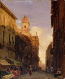 Ansicht des Palastes von Prinz Maffei, Verona, ca. 1826-27