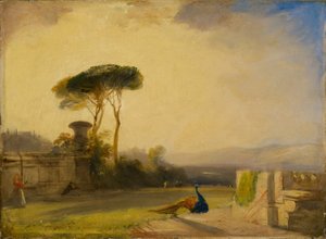 Ansicht auf dem Gelände einer Villa bei Florenz von Richard Parkes Bonington