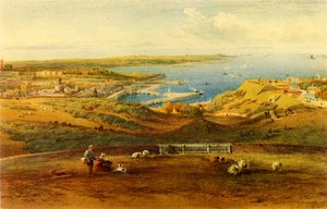 Allgemeine Ansicht von Guernsey vom Port George, 1850, 1946