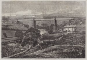Das Mottram-Viadukt an der Manchester, Sheffield und Lincolnshire Railway