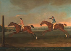 Das Rennen zwischen Aaron und Driver in Maidenhead, Aug. 1754: Aaron gewinnt den zweiten Lauf
