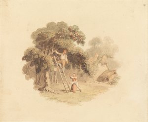 Ein Apfelbaum in der Nähe eines Häuschens von Richard Westall