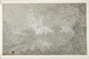 Ufer des Flusses Dee in der Nähe von Eaton Hall, Cheshire, ca. 1759 von Richard Wilson