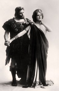 Oscar Asche und Lily Brayton in einer Szene aus The Virgin Goddess, frühes 20. Jahrhundert