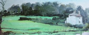 Caldy House und Hecke