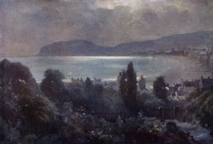 Ein Nocturne, Llandudno Bucht (Farblithografie)