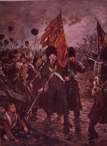 Rettung der Farben, die Wachen bei Inkerman während des Krimkrieges 1854 von Robert (after) Gibb