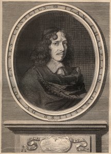 Porträt von Jean Chapelain (1595-1674), französischer Dichter - Gravur - Jean Chapelain (1595-1674) Dichter und französischer Literaturkritiker - Gravur von Nanteuil und graviert von Peulot.