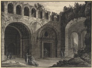 Architektonische Fantasie eines Innenhofs einer antiken Ruine von Robert Adam