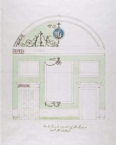 Entwurf für die Endwand des Speisesaals, Headfort House von Robert Adam