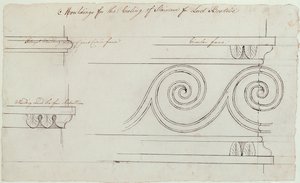 Entwurf für die Verzierungen auf der Treppe, Headfort House, 1772
