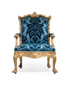 Ein Paar George III vergoldete Holzsessel